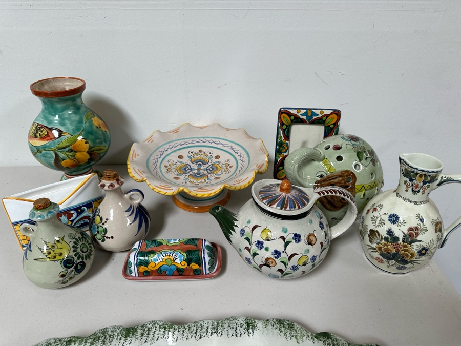 Large Collection Of Hand Painted Mexican Pottery [Photo 2]