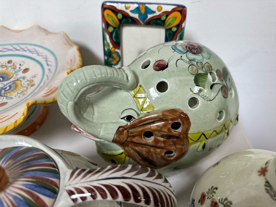 Large Collection Of Hand Painted Mexican Pottery [Photo 6]