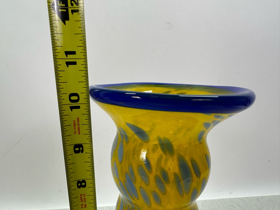 Artist Signed Art Glass Vase 10.5'H [Photo 5]