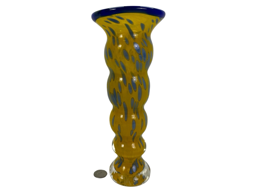 Artist Signed Art Glass Vase 10.5'H [Photo 1]