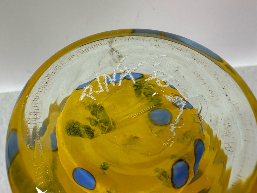 Artist Signed Art Glass Vase 10.5'H [Photo 4]