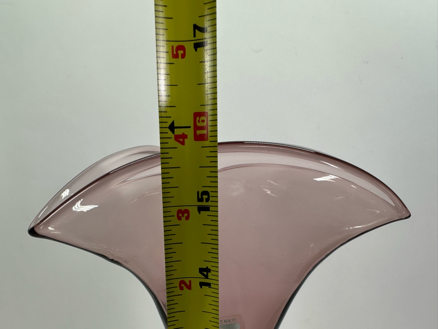Vintage Blenko Glass Hand Blown Vase In Amethyst Purple 16'H [Photo 5]