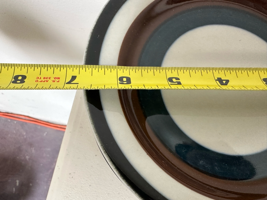 Arabia Finland Ceramics: (7) Cups & Saucers, (10) Plates 6.75'W Plus Creamer & Sugar [Photo 8]