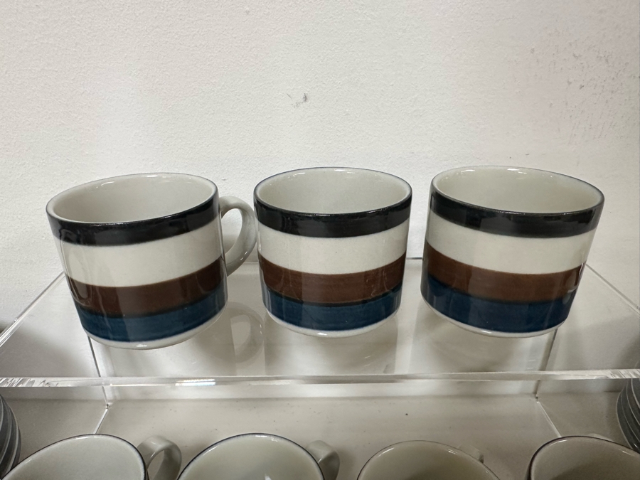 Arabia Finland Ceramics: (7) Cups & Saucers, (10) Plates 6.75'W Plus Creamer & Sugar [Photo 3]