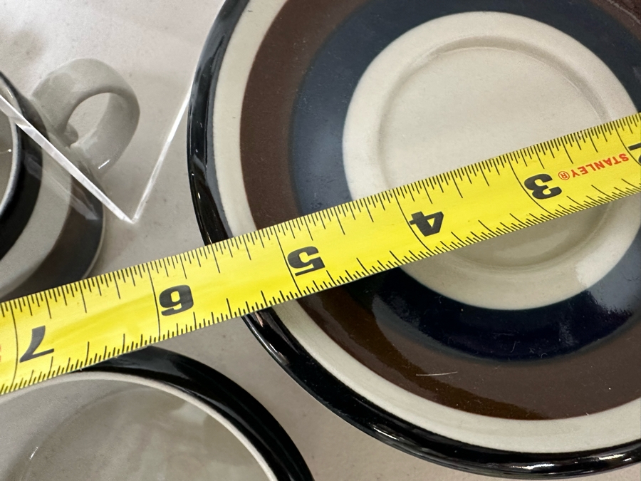 Arabia Finland Ceramics: (7) Cups & Saucers, (10) Plates 6.75'W Plus Creamer & Sugar [Photo 7]