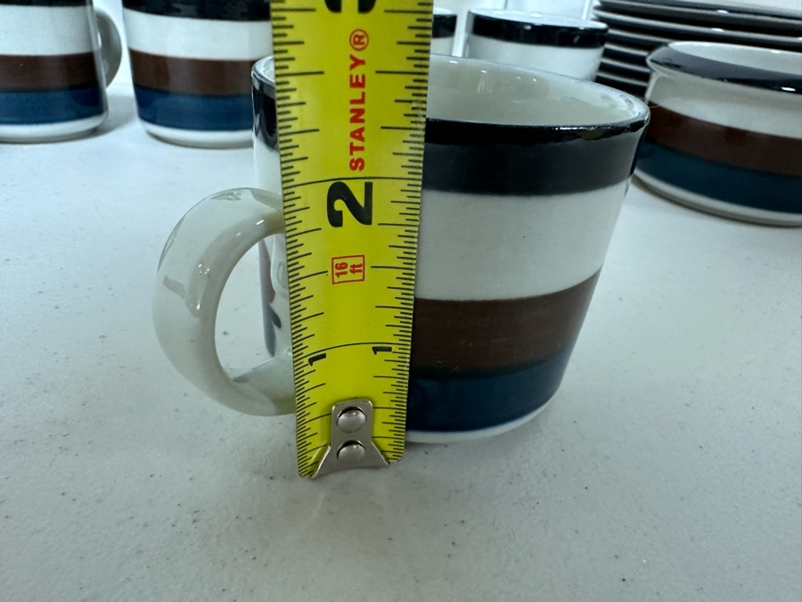 Arabia Finland Ceramics: (7) Cups & Saucers, (10) Plates 6.75'W Plus Creamer & Sugar [Photo 6]