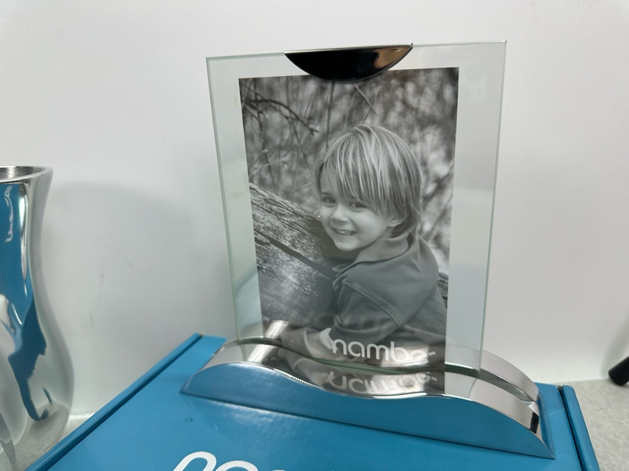 Nambe Candlesticks, Rotating Utensil Holder By Steve Cozzolino & Picture Frame [Photo 6]