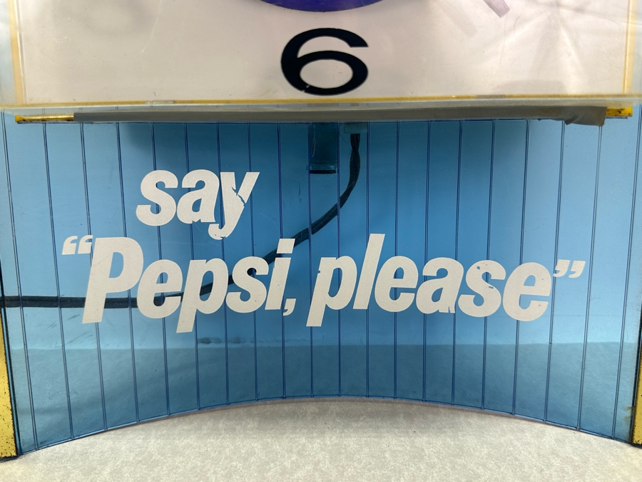 Vintage Pepsi Advertising Wall Clock Say 'Pepsi, Please' Working 10.5'W X 4'D X 16'H [Photo 6]