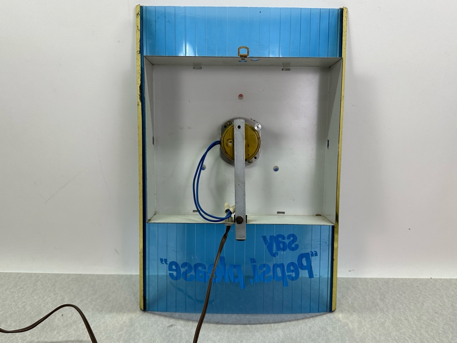 Vintage Pepsi Advertising Wall Clock Say 'Pepsi, Please' Working 10.5'W X 4'D X 16'H [Photo 7]
