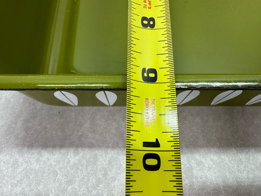 Vintage MCM Cathrineholm Lotus Metal Enamel Casserole Dish 13'W X 9'D X 2.5'H [Photo 10]