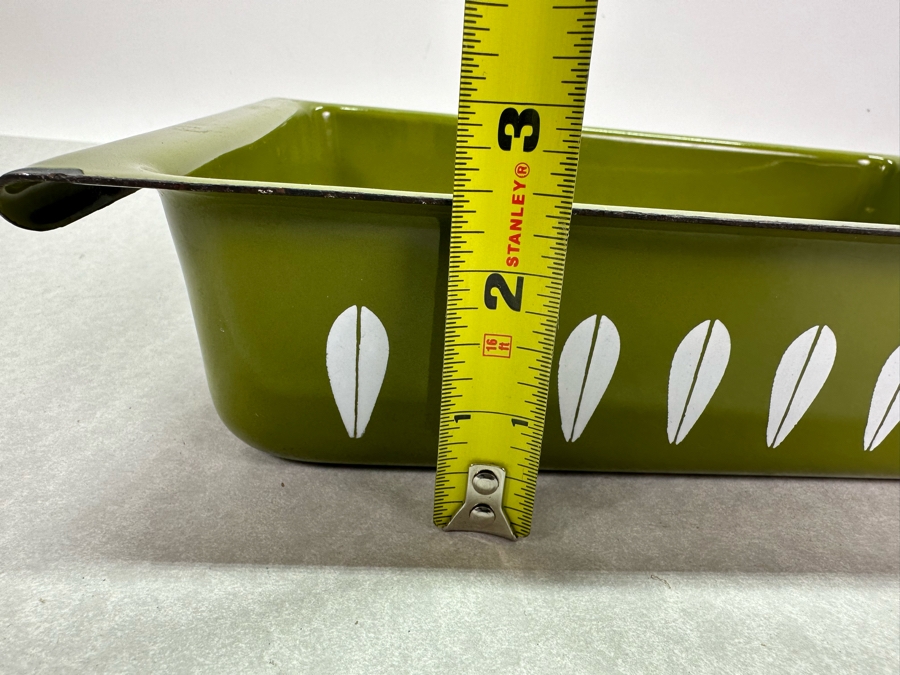 Vintage MCM Cathrineholm Lotus Metal Enamel Casserole Dish 13'W X 9'D X 2.5'H [Photo 11]