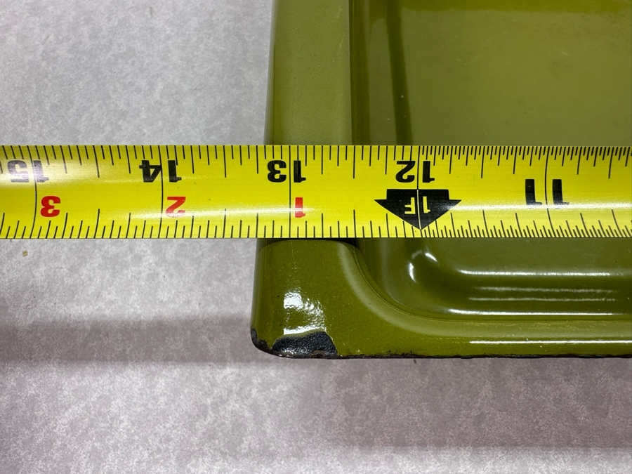 Vintage MCM Cathrineholm Lotus Metal Enamel Casserole Dish 13'W X 9'D X 2.5'H [Photo 9]