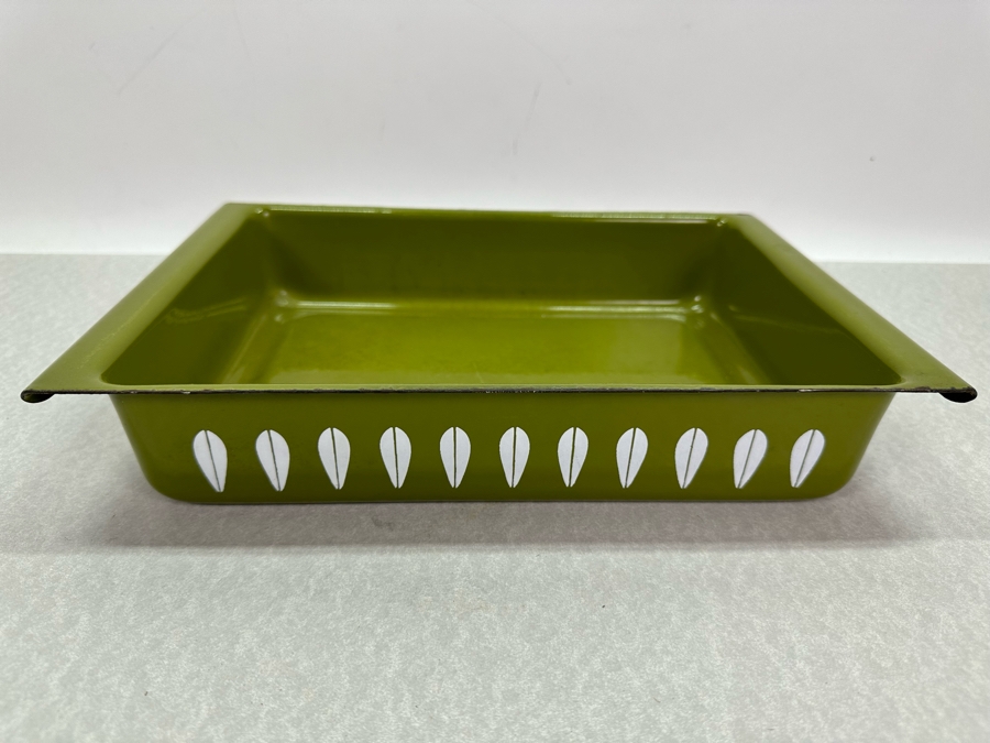 Vintage MCM Cathrineholm Lotus Metal Enamel Casserole Dish 13'W X 9'D X 2.5'H [Photo 6]