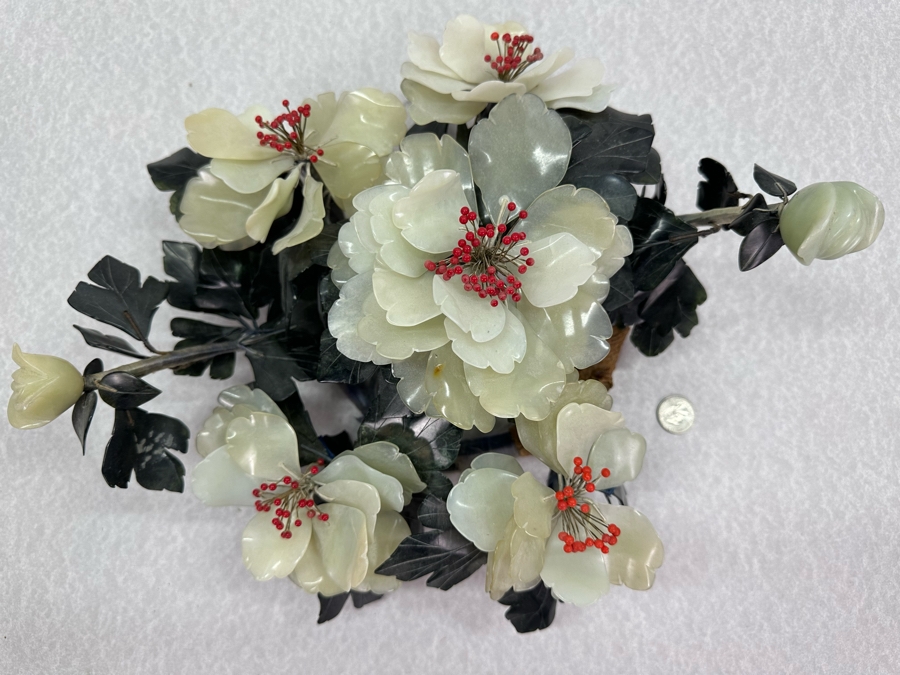 Vintage Jade Floral Centerpiece 15'W X 14'D X 7'H [Photo 14]