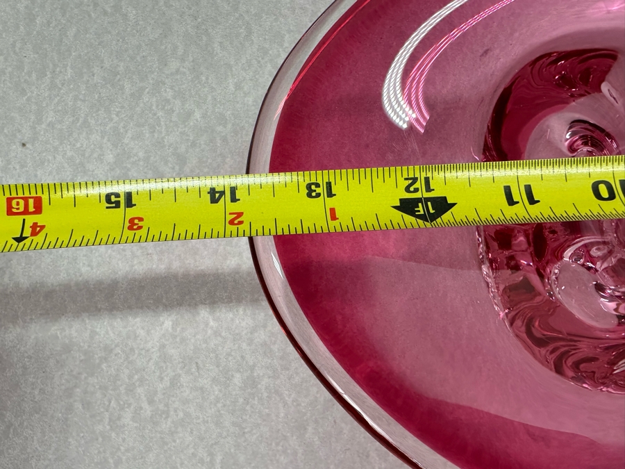 Vintage Italian Murano Glass Centerpiece Bowl 14'W X 7.5'D X 5'H [Photo 11]