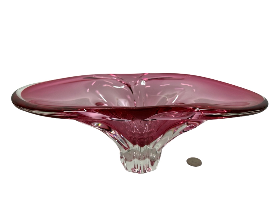 Vintage Italian Murano Glass Centerpiece Bowl 14'W X 7.5'D X 5'H [Photo 1]