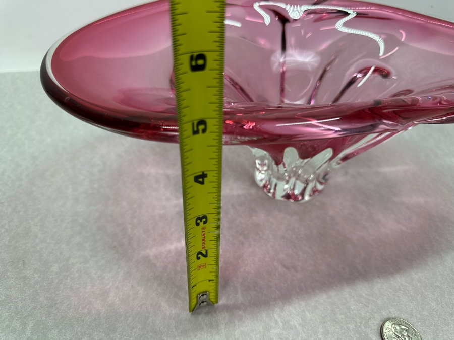 Vintage Italian Murano Glass Centerpiece Bowl 14'W X 7.5'D X 5'H [Photo 13]