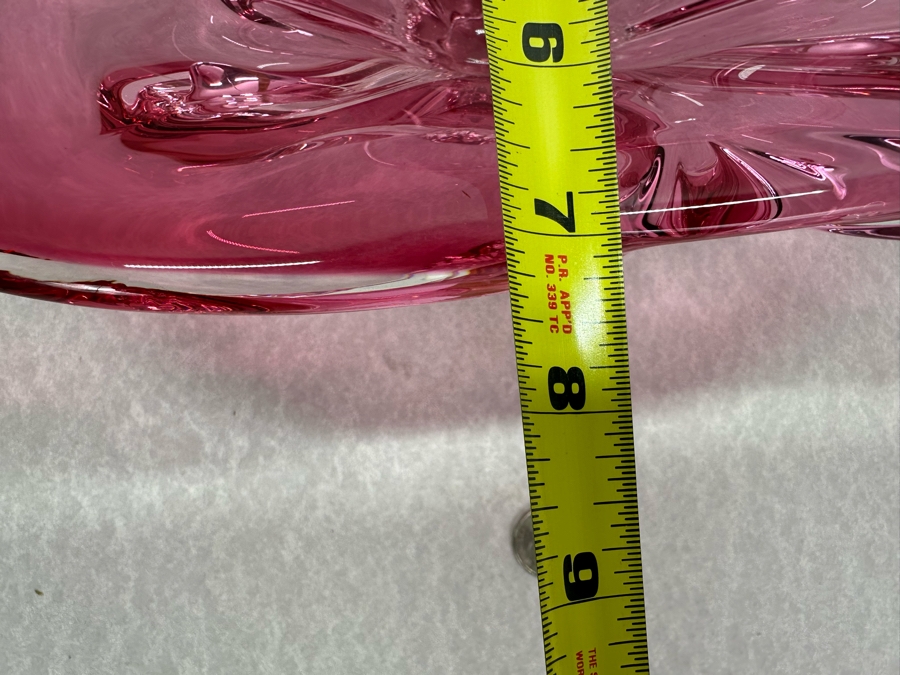 Vintage Italian Murano Glass Centerpiece Bowl 14'W X 7.5'D X 5'H [Photo 12]