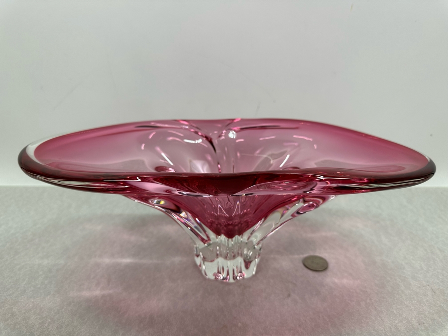 Vintage Italian Murano Glass Centerpiece Bowl 14'W X 7.5'D X 5'H [Photo 2]