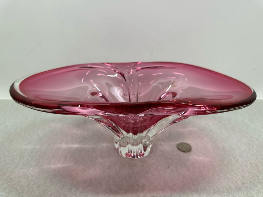 Vintage Italian Murano Glass Centerpiece Bowl 14'W X 7.5'D X 5'H [Photo 5]