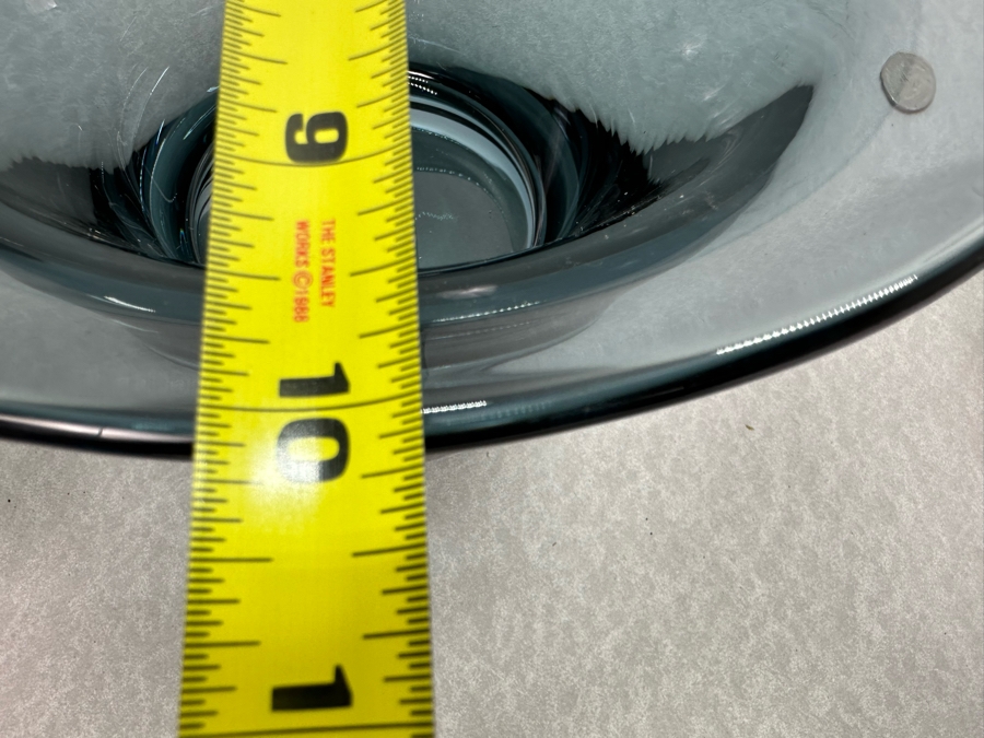 Set Of Three Vintage Blenko Vases 10'W, 7.5'W & 5.5'W - The 2 Vases On The Left Are Limited Edition Vases Numbered 461 Of 600 [Photo 13]