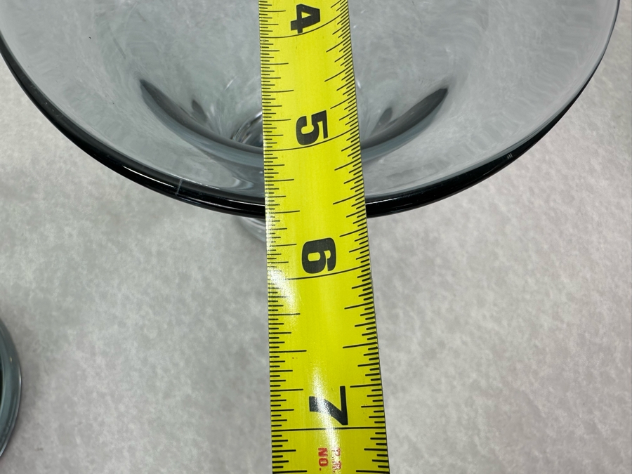 Set Of Three Vintage Blenko Vases 10'W, 7.5'W & 5.5'W - The 2 Vases On The Left Are Limited Edition Vases Numbered 461 Of 600 [Photo 15]