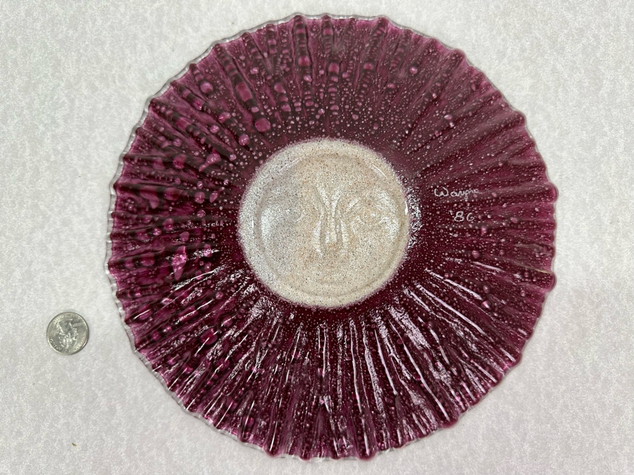 Art Glass Sunburst Plate 10'R [Photo 2]