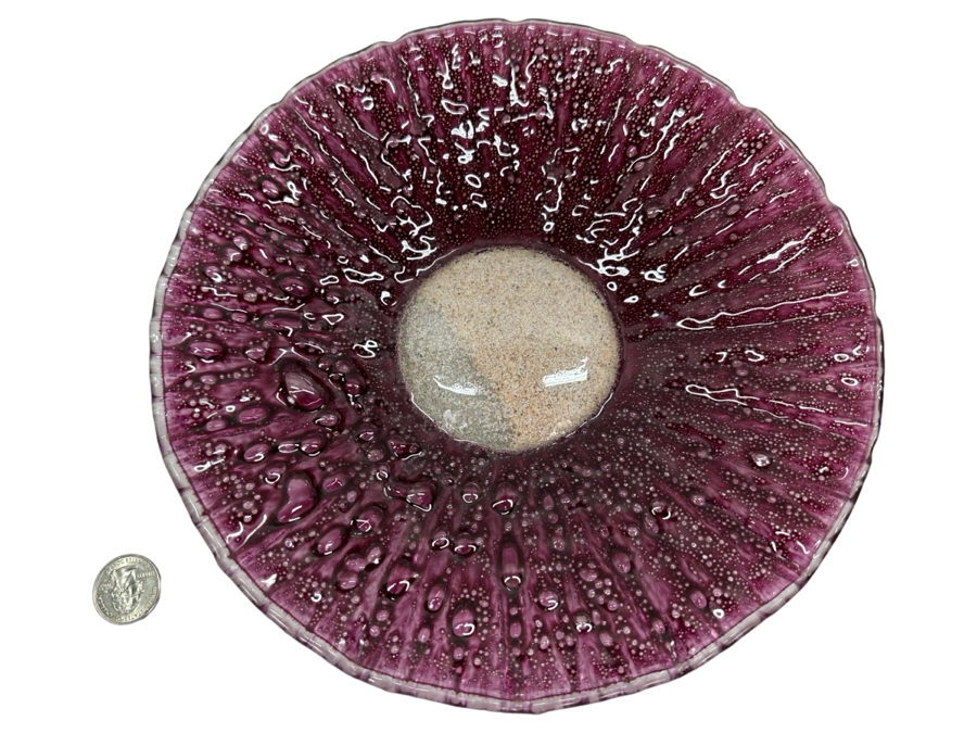 Art Glass Sunburst Plate 10'R [Photo 1]
