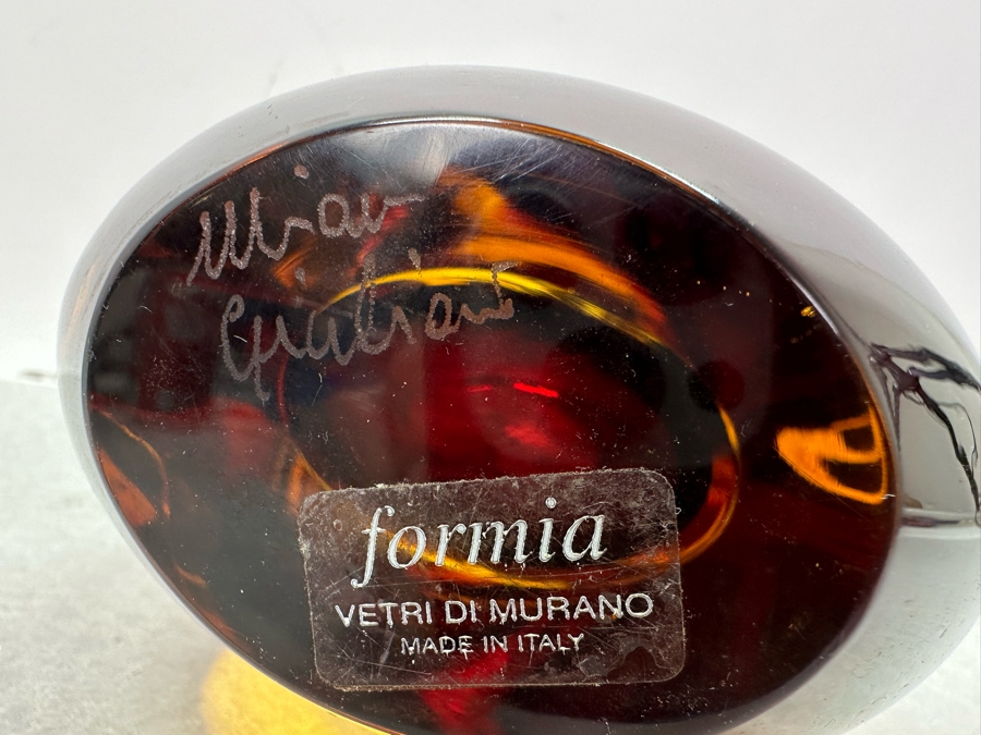Vintage Artist Signed Italian Murano Formia Glass Vase 9.5'H [Photo 8]