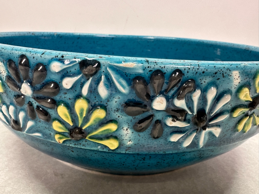 Vintage Alvino Bagni MCM Italian Ceramic Bowl 11'W And Matching Candlesticks 6'H [Photo 10]