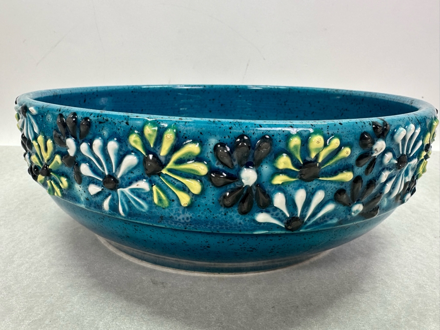 Vintage Alvino Bagni MCM Italian Ceramic Bowl 11'W And Matching Candlesticks 6'H [Photo 8]