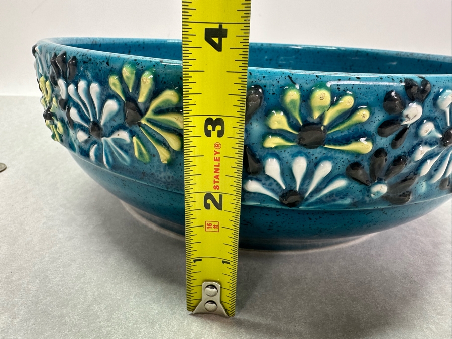 Vintage Alvino Bagni MCM Italian Ceramic Bowl 11'W And Matching Candlesticks 6'H [Photo 16]