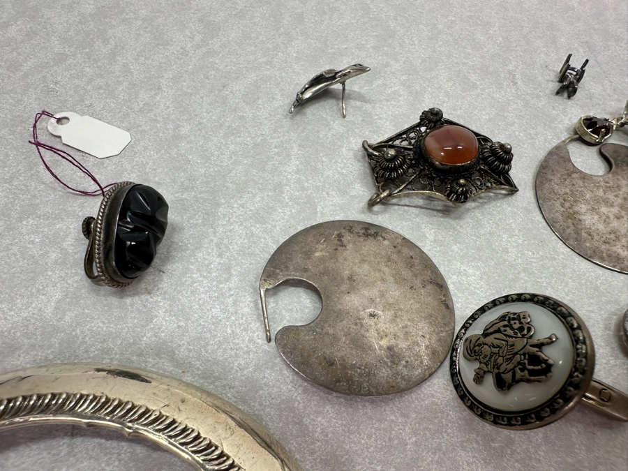 Sterling Silver Jewelry / Scrap Silver Lot 420g / 14.8oz [Photo 17]