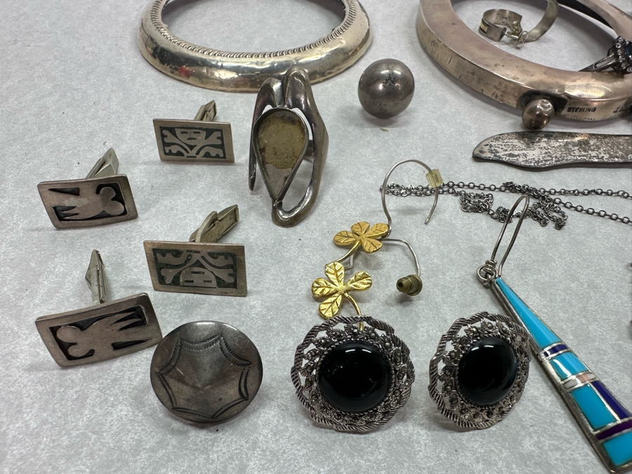 Sterling Silver Jewelry / Scrap Silver Lot 420g / 14.8oz [Photo 6]