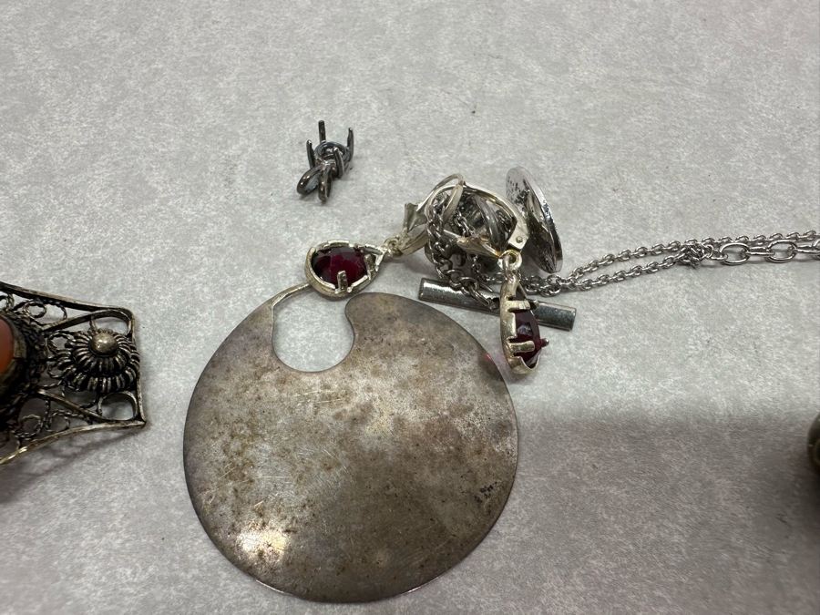 Sterling Silver Jewelry / Scrap Silver Lot 420g / 14.8oz [Photo 16]