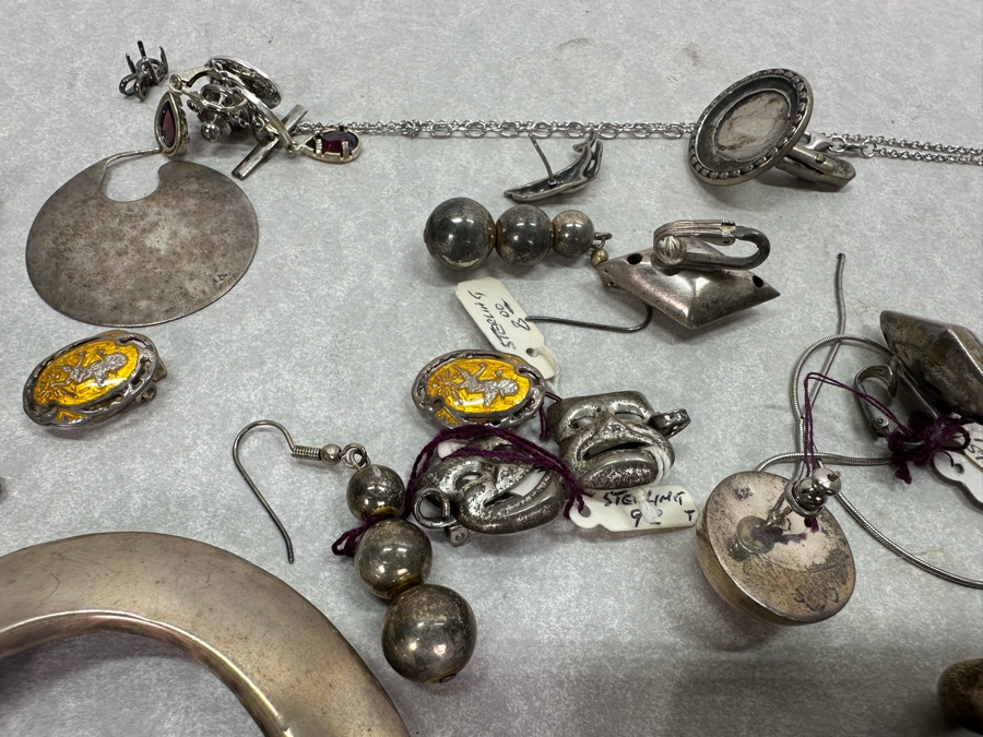 Sterling Silver Jewelry / Scrap Silver Lot 420g / 14.8oz [Photo 15]