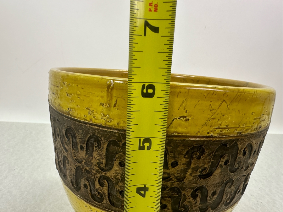 Vintage Mid-Century Modern Italian Bitossi Ceramic Pot Adlo Londi 7'W X 6'H	 [Photo 7]