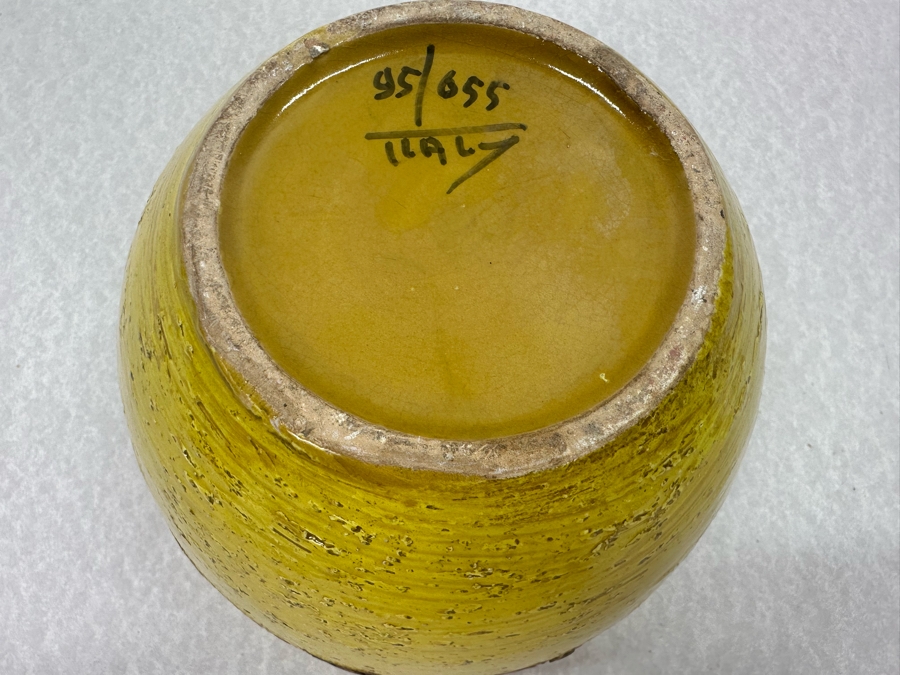 Vintage Mid-Century Modern Italian Bitossi Ceramic Pot Adlo Londi 7'W X 6'H	 [Photo 5]