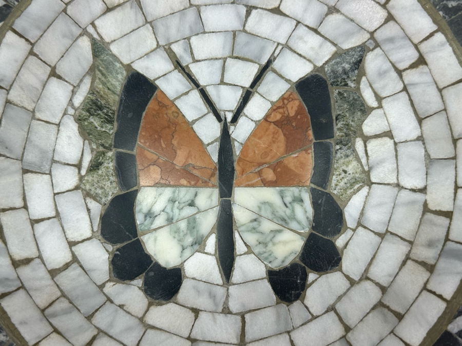 Vintage Heide Mosaics Denmark Butterfly Bowl 9.5'W X 1.5'H [Photo 2]
