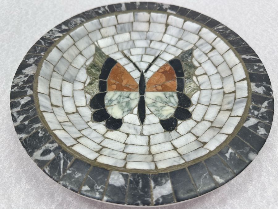 Vintage Heide Mosaics Denmark Butterfly Bowl 9.5'W X 1.5'H [Photo 3]