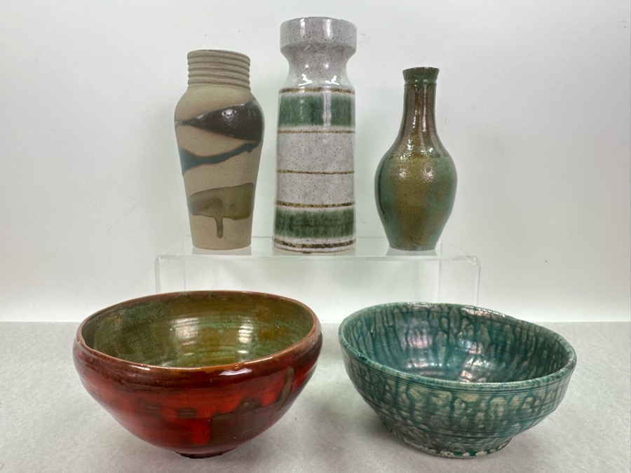 Vintage Studio Pottery Lot - All Artist Signed Except Vase In Top Middle [Photo 2]