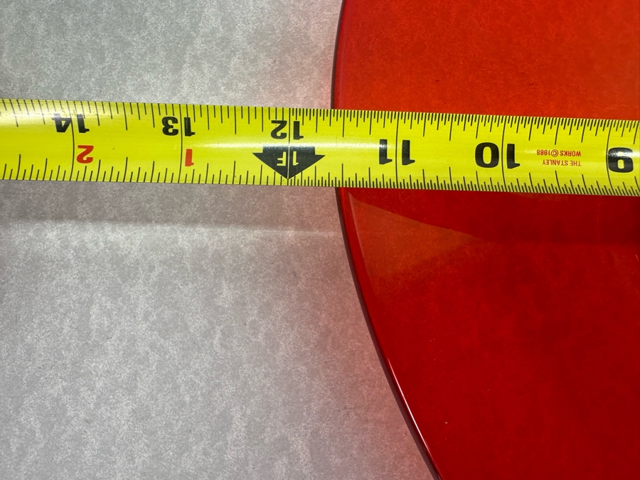 Pair Of Large Vintage Viking Glass Blue & Red Platters 16.5'W X 11.5'D X 1.75'H [Photo 8]