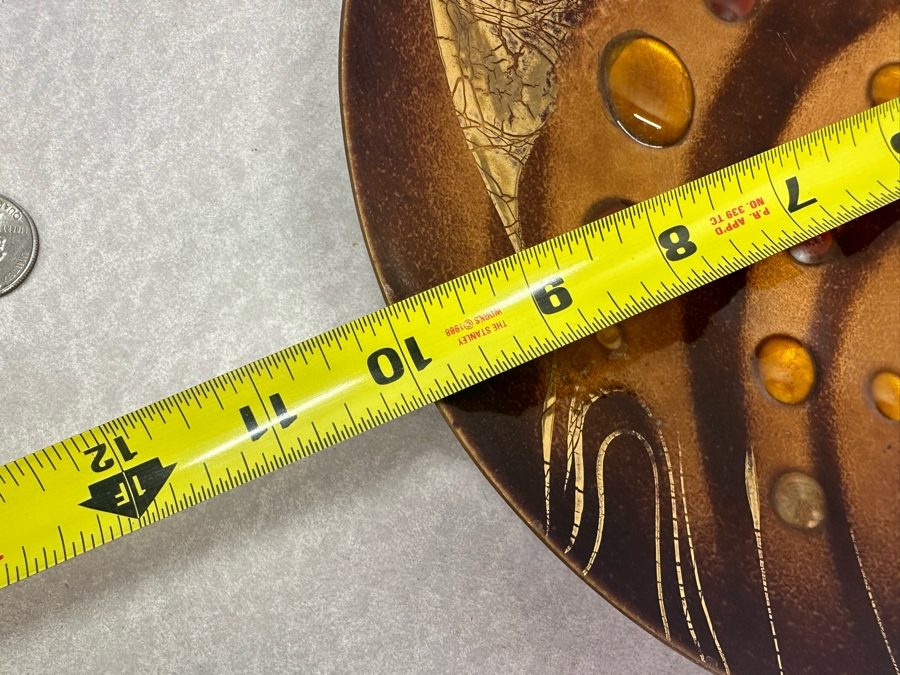 Vintage MCM Sasha B Copper Enamel Ashtray 10'W [Photo 9]