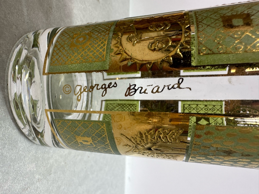 (3) Vintage MCM Georges Briard Barware Glasses 5.5'H [Photo 2]