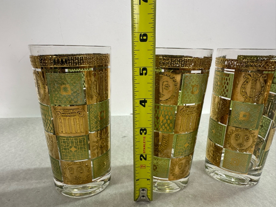 (3) Vintage MCM Georges Briard Barware Glasses 5.5'H [Photo 3]