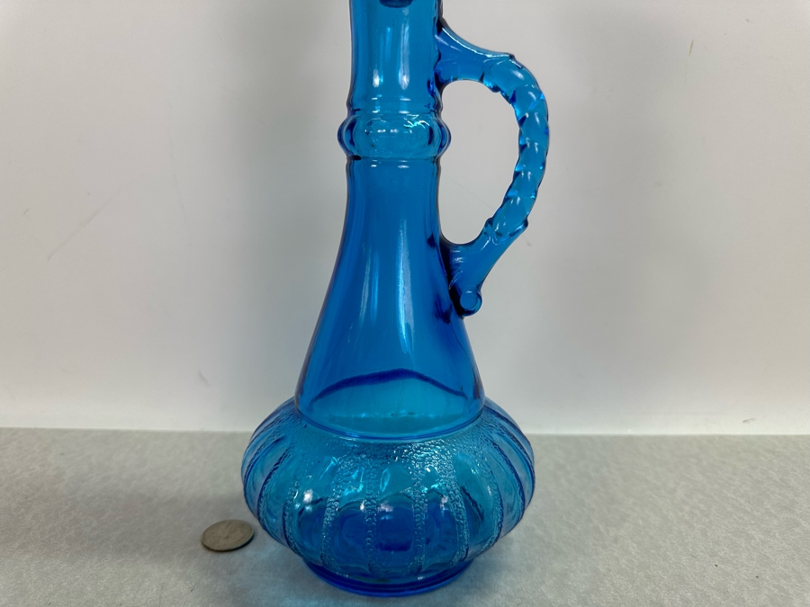 Vintage Blue Glass Jim Beam I Dream Of Jeannie Decanter 13'H [Photo 3]