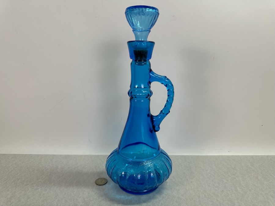 Vintage Blue Glass Jim Beam I Dream Of Jeannie Decanter 13'H [Photo 2]