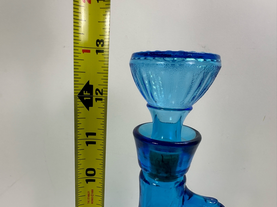 Vintage Blue Glass Jim Beam I Dream Of Jeannie Decanter 13'H [Photo 4]