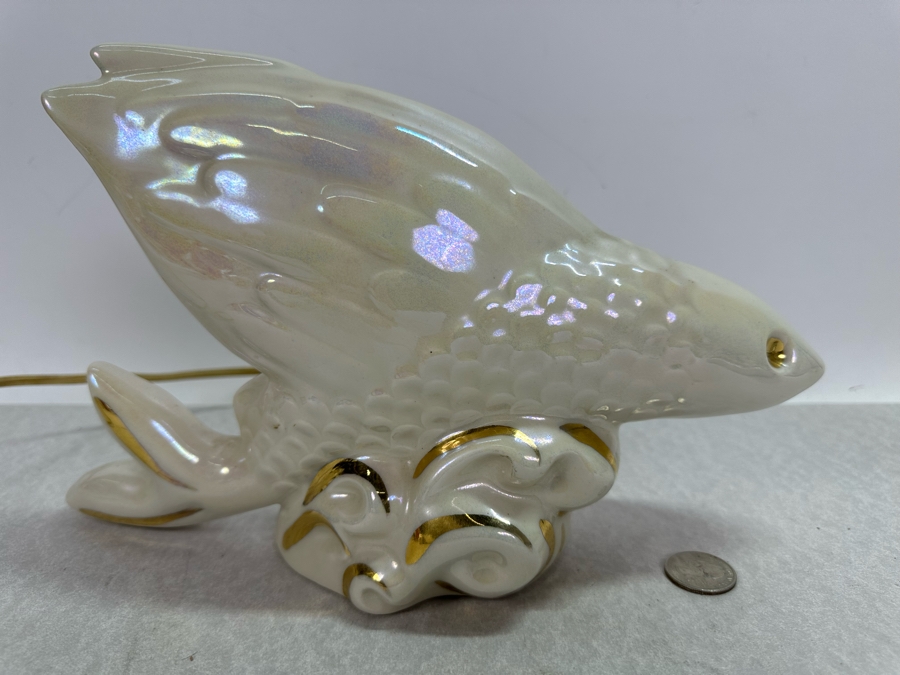 Vintage MCM Fish TV Lamp 11.5'W X 7'H [Photo 6]