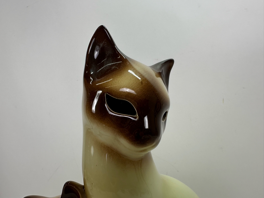 Vintage MCM Howard Kron Siamese Cat TV Lamp 9'W X 13'H [Photo 8]
